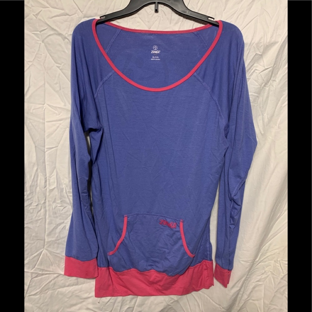Zumba Long sleeve + length top XL/XXL front pocket